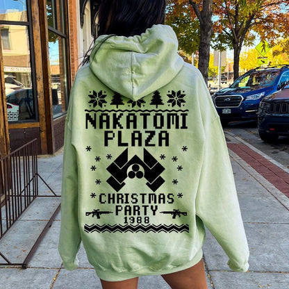 Now I Have a Machine Gun Ho-Ho-Ho Printed Back Unisex Cotton Hoodie