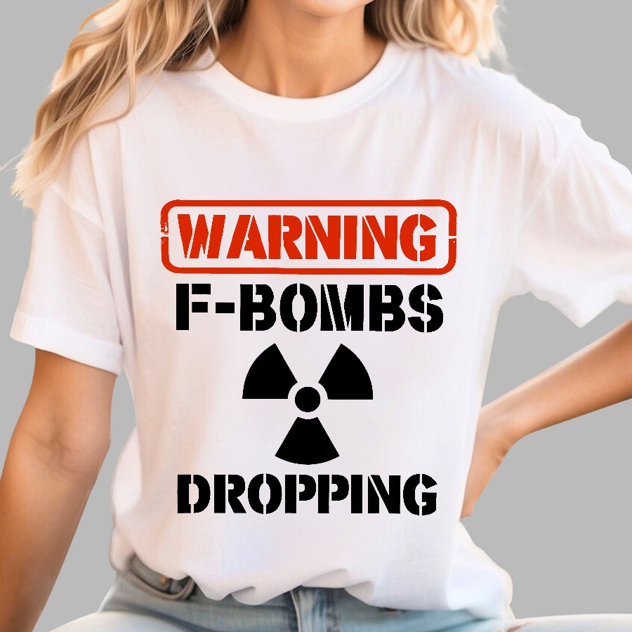 Warning F Bombs Dropping Geek T-Shirt