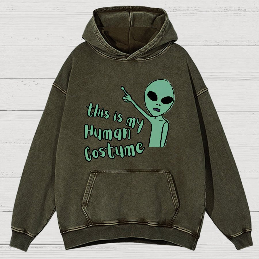 This is my Human Costume Vintage Distressed Hoodie