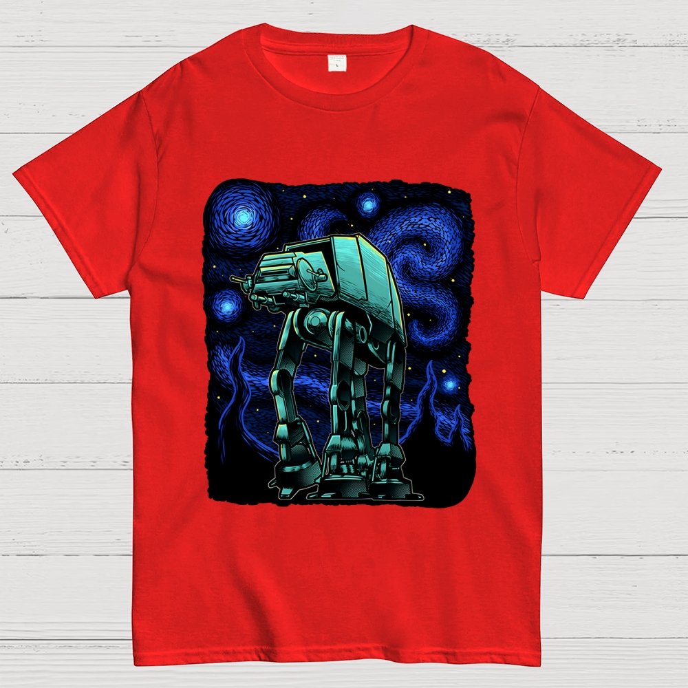 Armored Tank Starry Night Geek T-Shirt