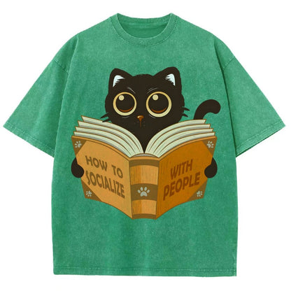 How to socialise with people Vintage Distressed T-shirt