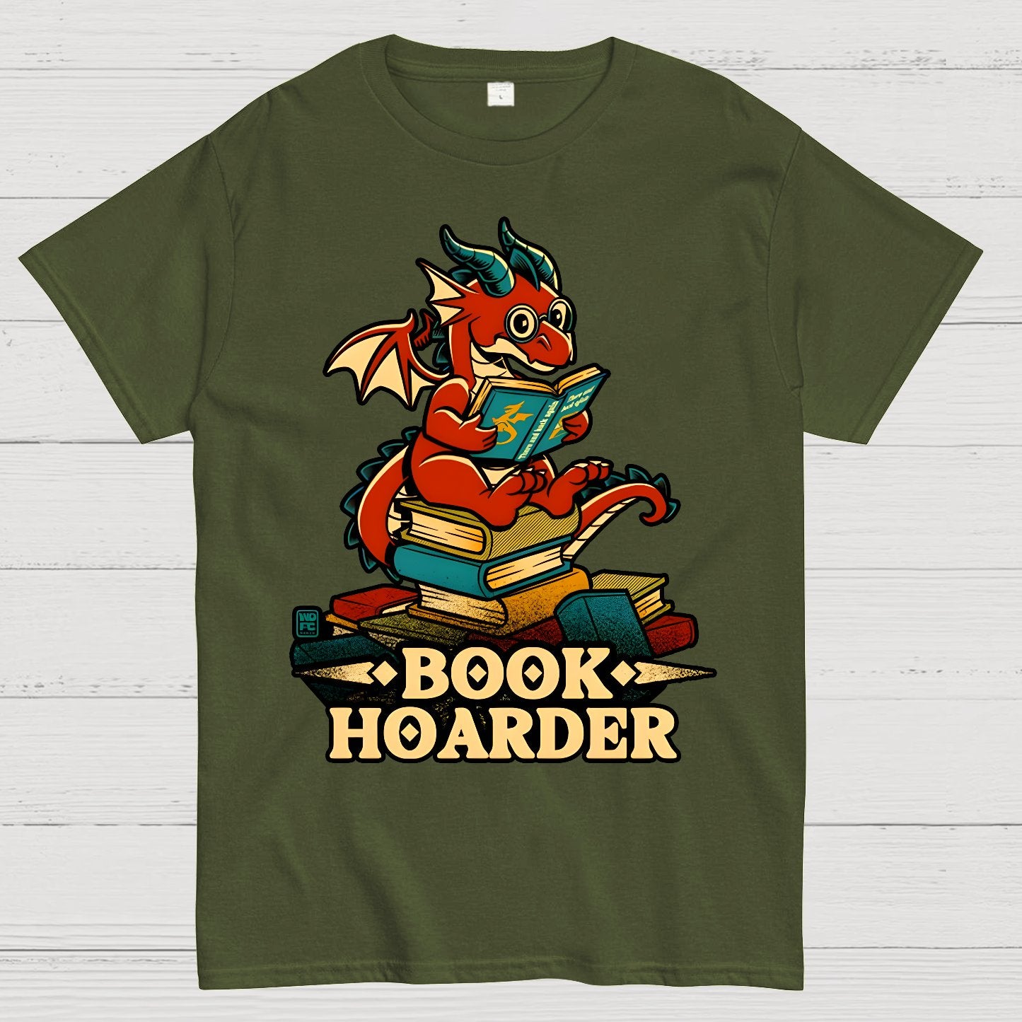 Book Hoarder Dragon Geek T-Shirt