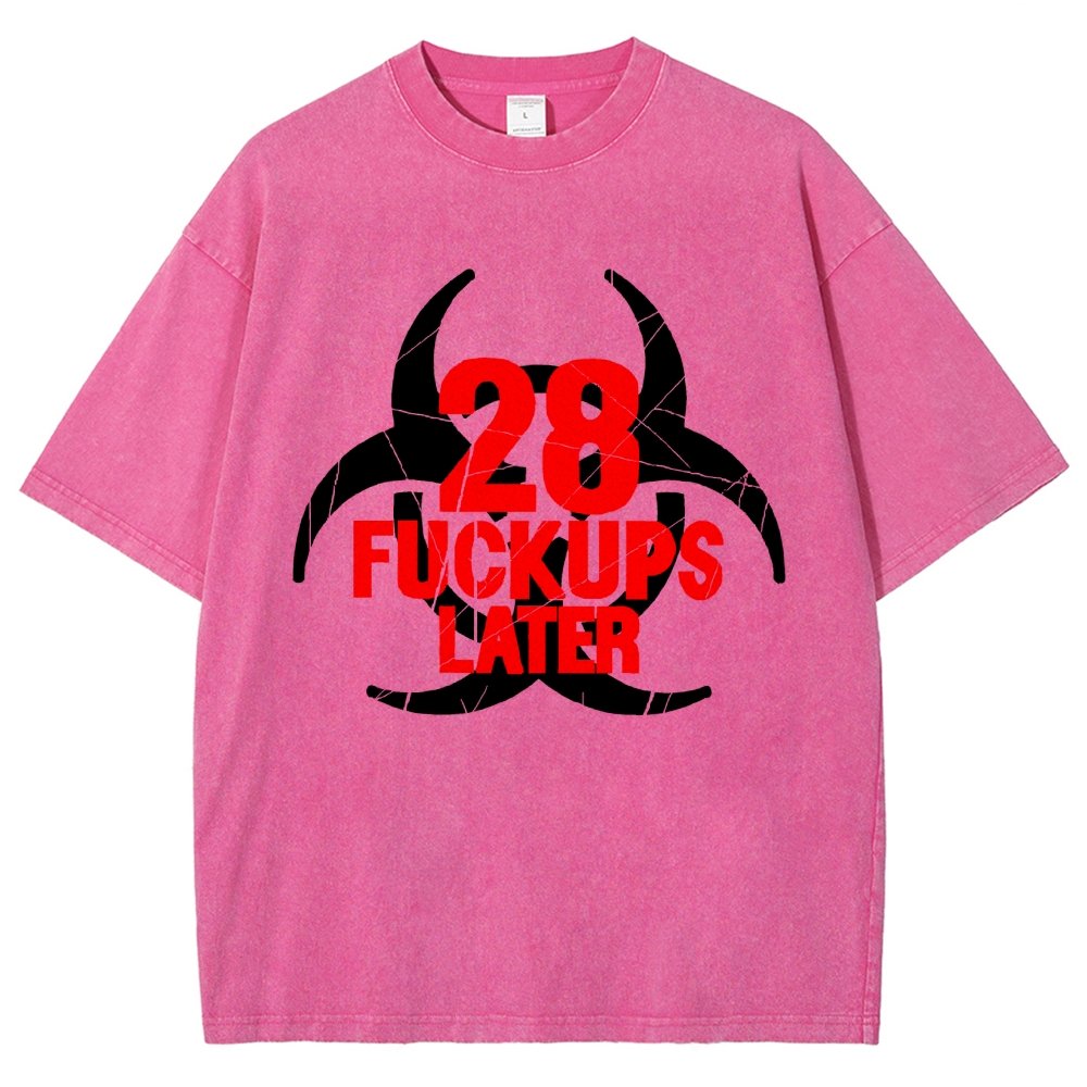 28 Fuckups Later Vintage Distressed T-shirt 2508000875