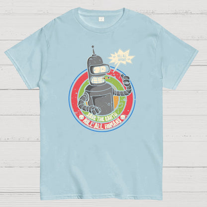 Save The Earth And Kill All Humans Nerdy T-Shirt