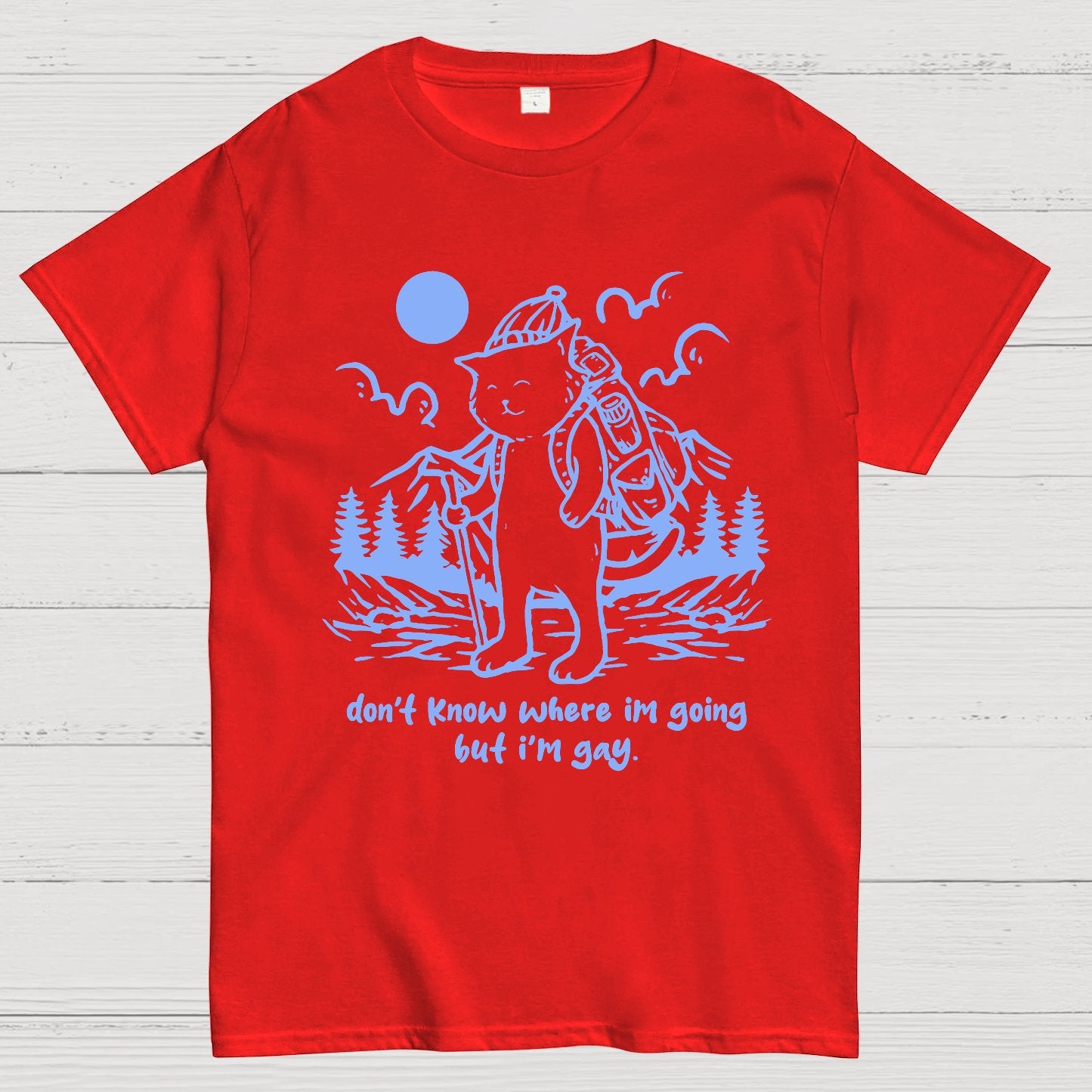 Don't Know Where I'm Going But I'm Gay Geek T-Shirt