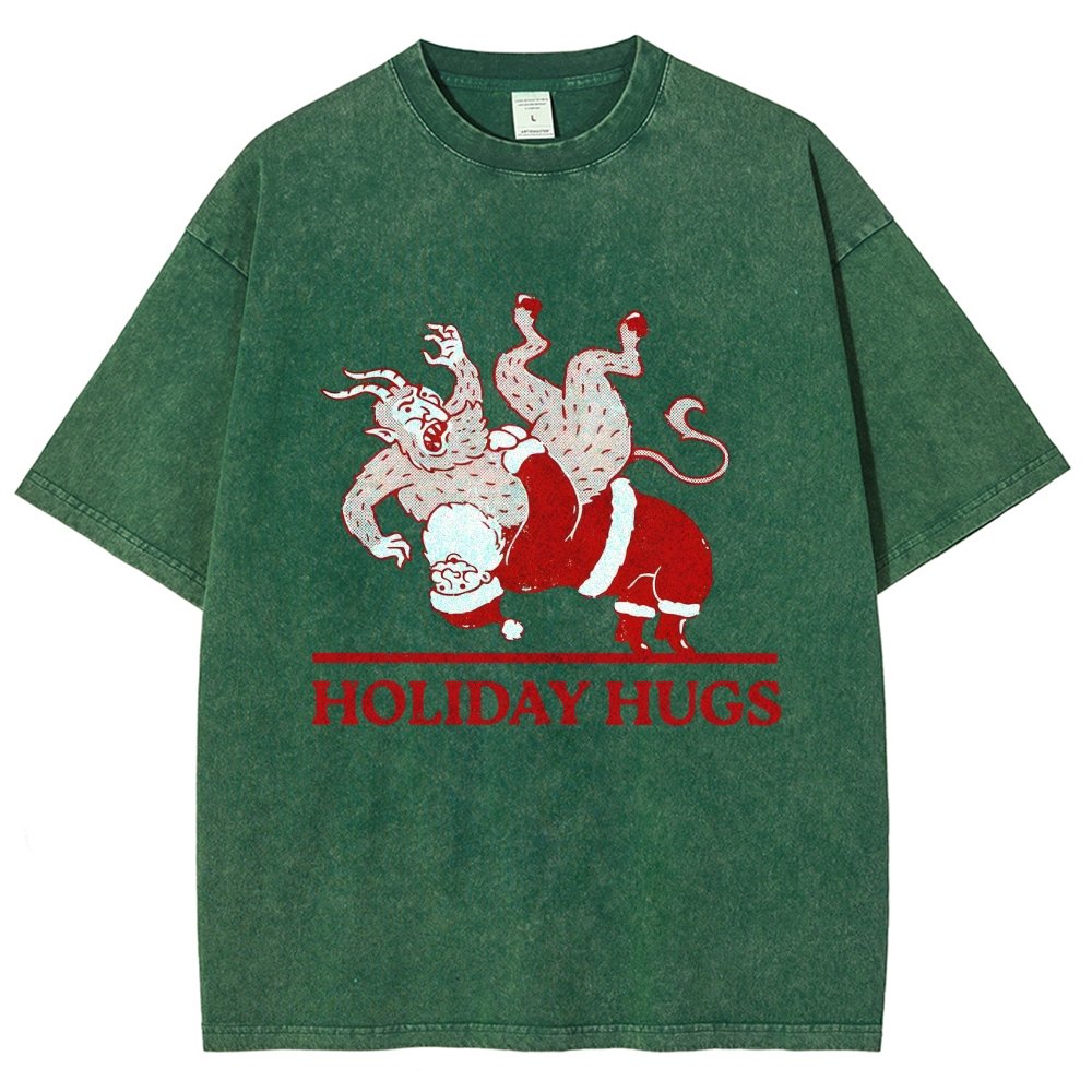 Holiday Hugs Vintage Distressed T-shirt