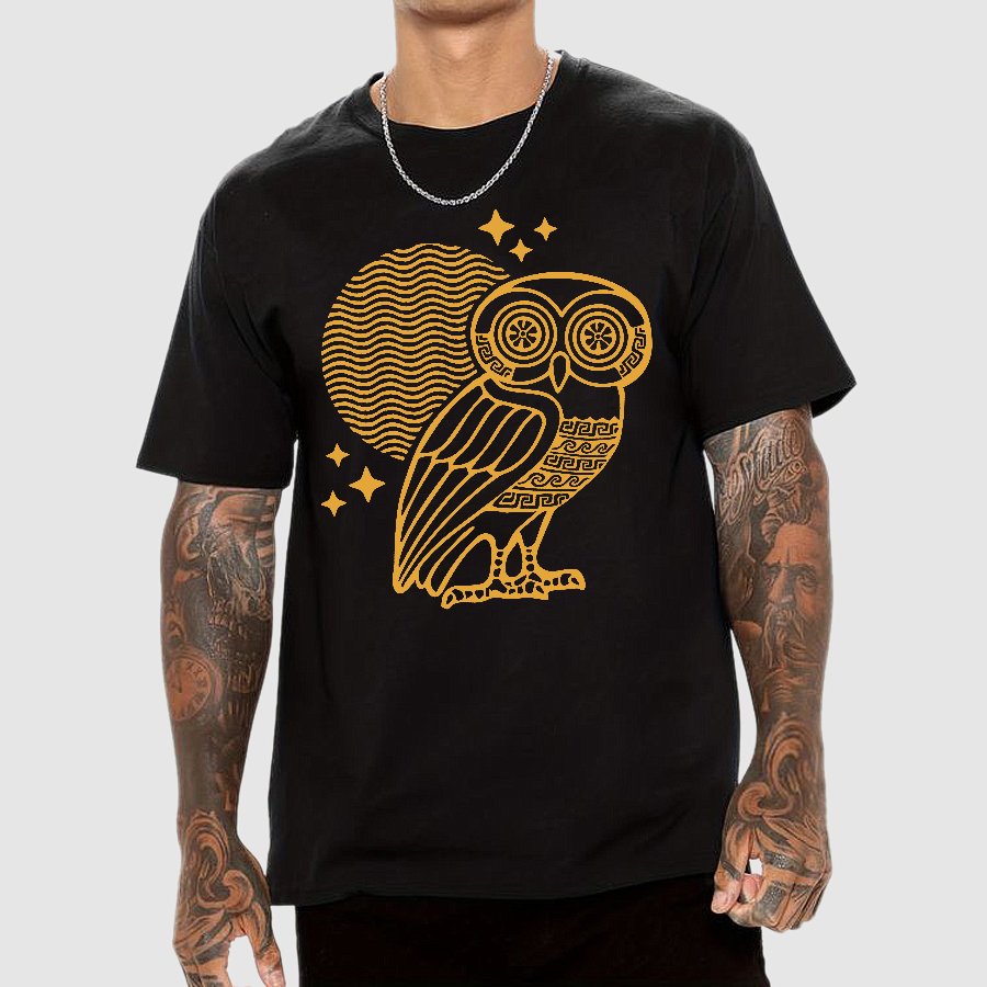Ancient Greek Owl Geek T-Shirt