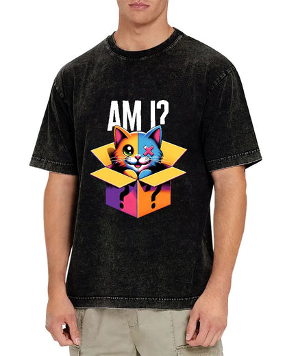 Schrodinger's Cat Shirt, Am I Vintage Distressed T-shirt