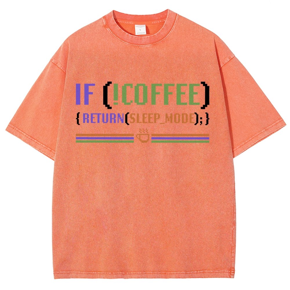 Coder Without Coffee Vintage Distressed T-shirt