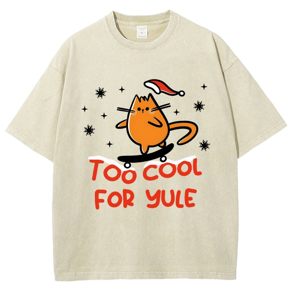 Too Cool For Yule Vintage Distressed T-shirt