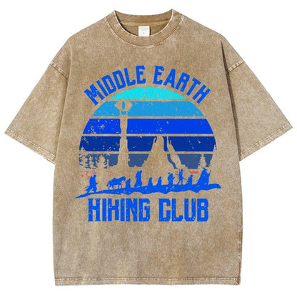 Middle Earth Hiking Club Vintage Distressed T-shirt