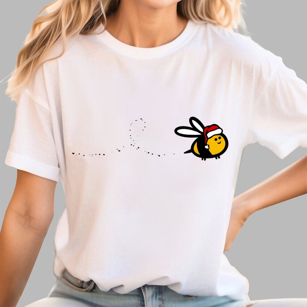 Minimal Christmas Bee Geek T-Shirt