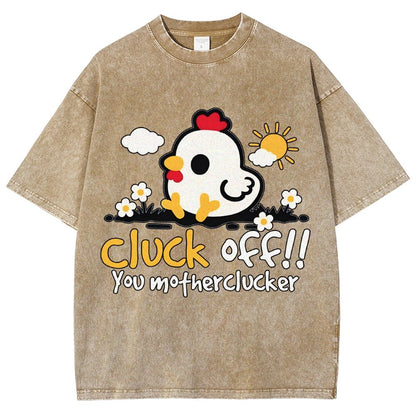 Cluck off Vintage Distressed T-shirt