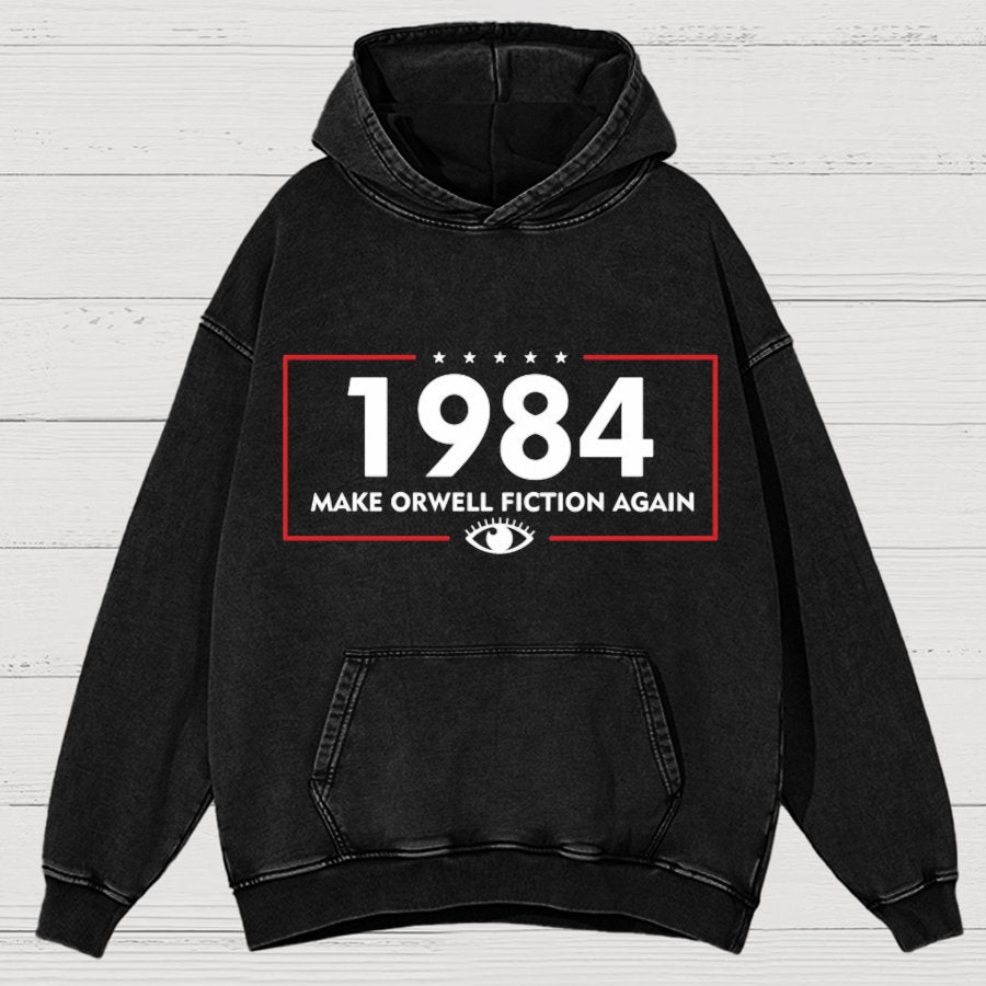 Make Dystopia Fiction Again 19XX Vintage Distressed Hoodie