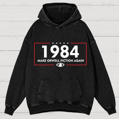 Make Dystopia Fiction Again 19XX Vintage Distressed Hoodie