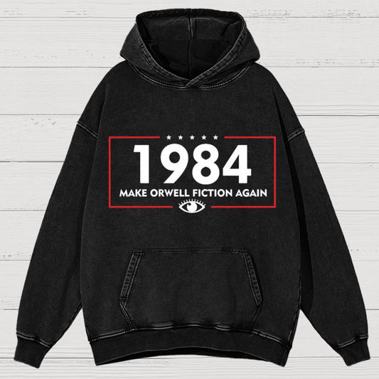 Make Dystopia Fiction Again 19XX Vintage Distressed Hoodie