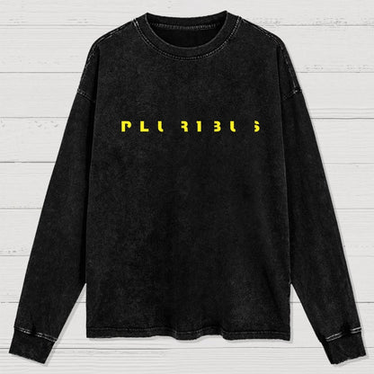 Pluribus Mysterious Creature Minimal Washed Long Sleeve Tee