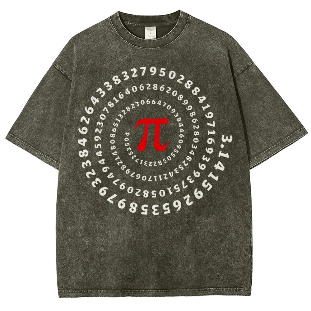 Pi Science Number Sequence Vintage Distressed T-shirt