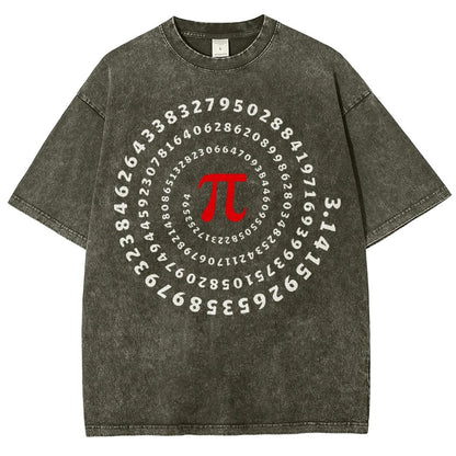 Pi Science Number Sequence Vintage Distressed T-shirt