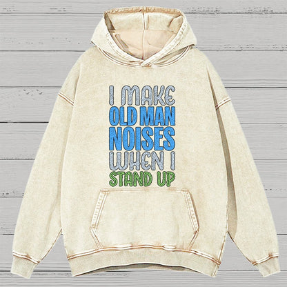Old Man Noises Vintage Distressed Hoodie