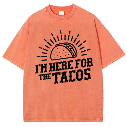 I'm Here For The Tacos Vintage Distressed T-shirt