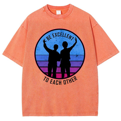 Be Excellent To Each Other 80s Vintage Distressed T-shirt