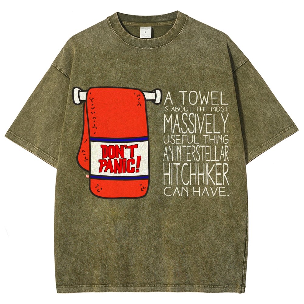 Don't Panic Vintage Distressed T-shirt