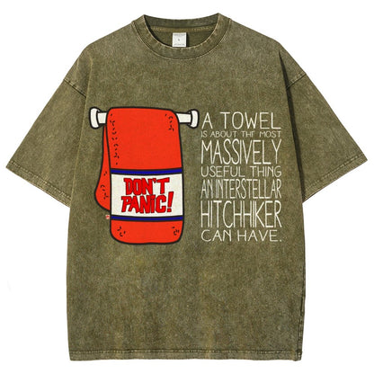 Don't Panic Vintage Distressed T-shirt