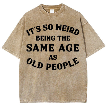 Same Age As Old People Vintage Distressed T-shirt