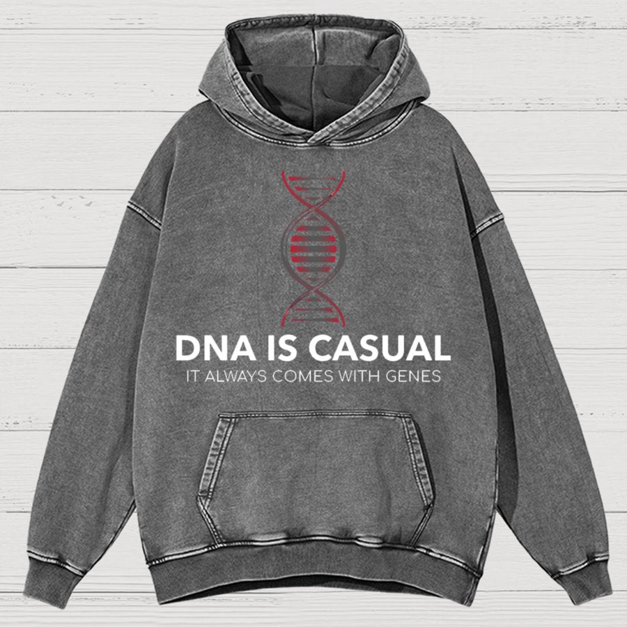 DNA Is Casual Vintage Distressed Hoodie