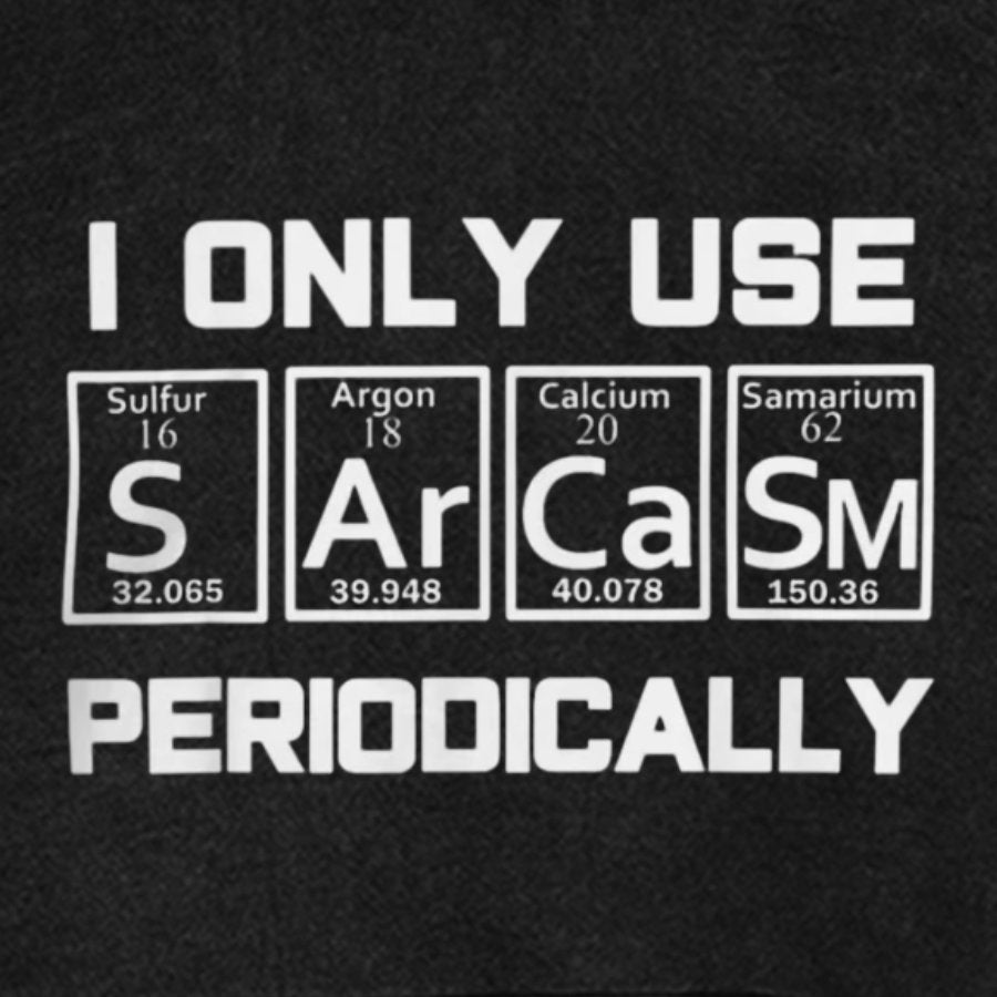 Sarcasm Periodic Table Element Vintage Distressed Hoodie