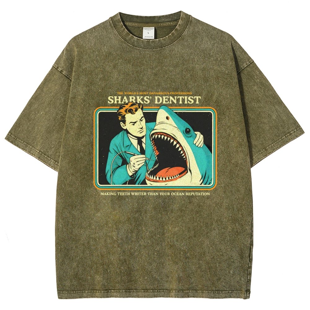 Sharks Dentist Vintage Distressed T-shirt
