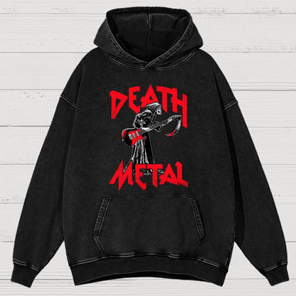 Death Metal Vintage Distressed Hoodie
