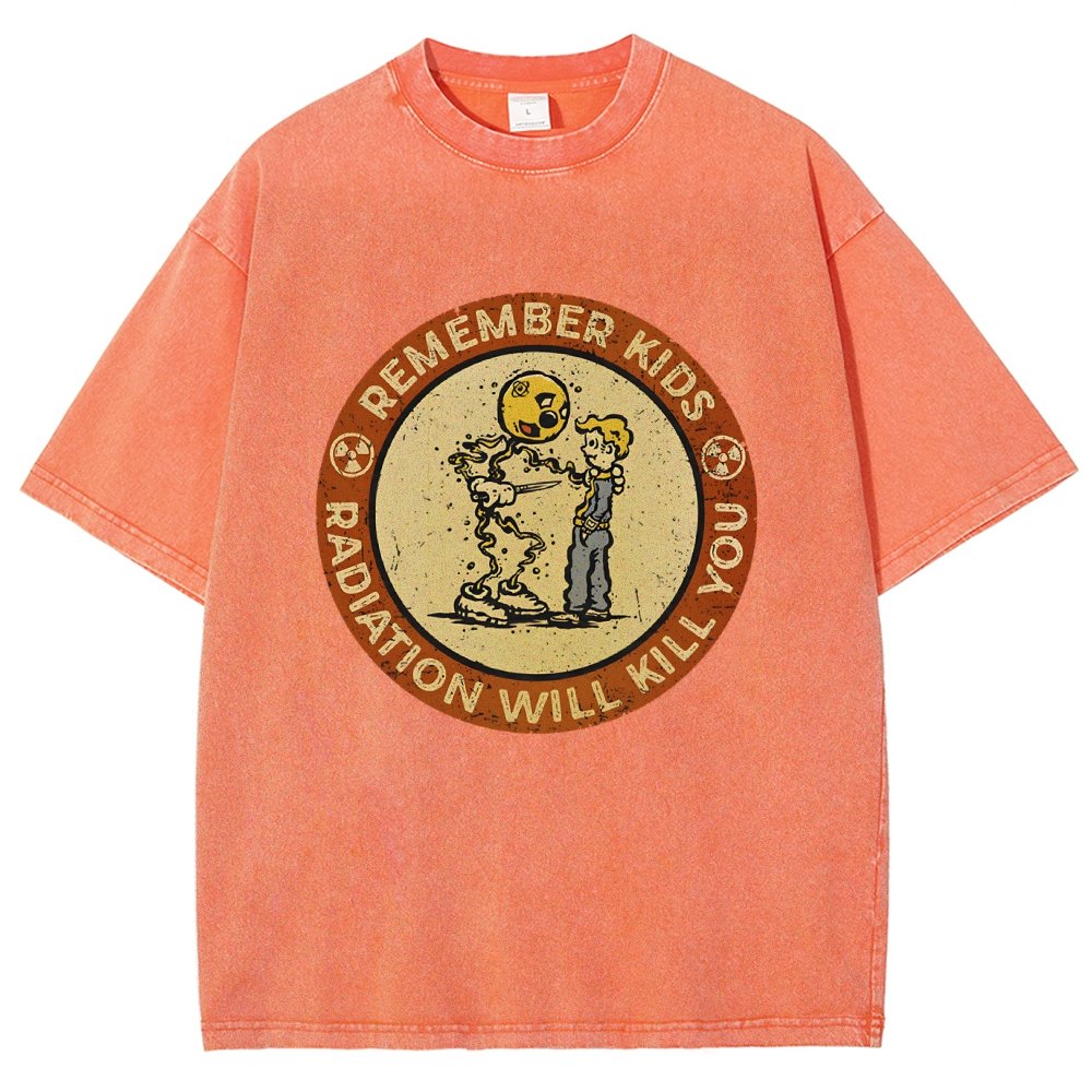 Vintage Radiation Warning Vintage Distressed T-shirt
