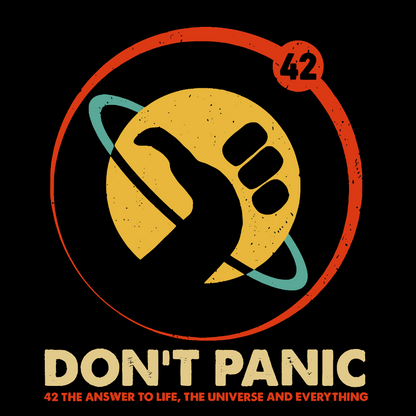 42 Answer to Life Universe Everything Don't Panic Geek Cotton Sweatshirt