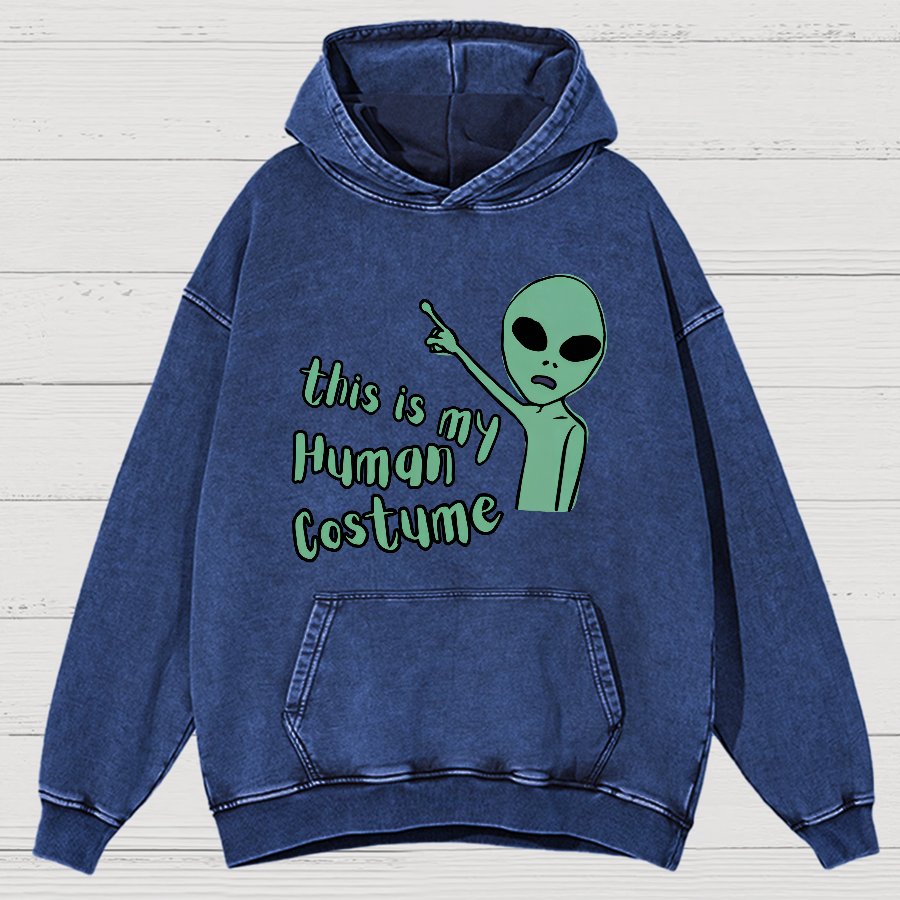 This is my Human Costume Vintage Distressed Hoodie