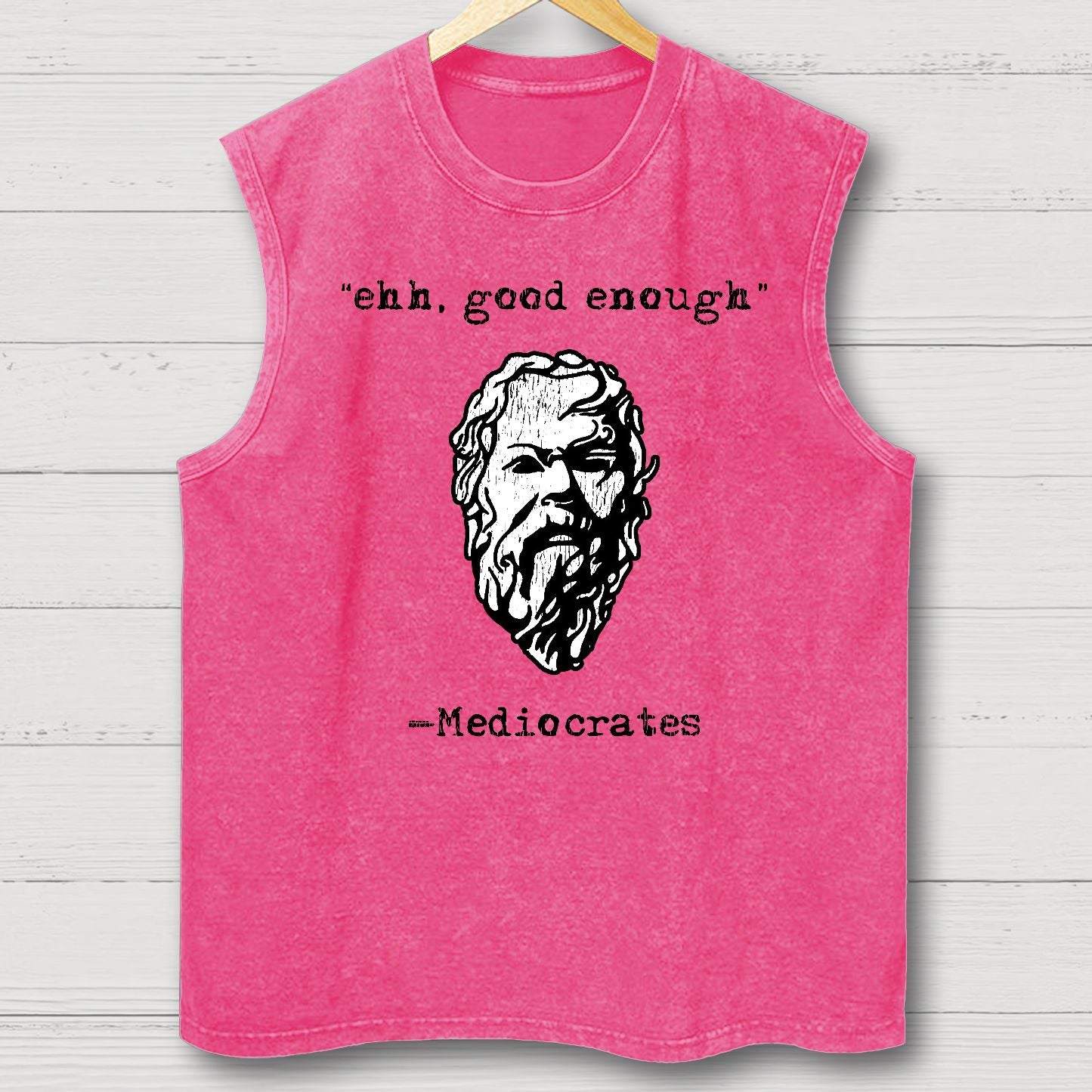 Mediocrates eh Good Enough Vintage Distressed Washed Tank