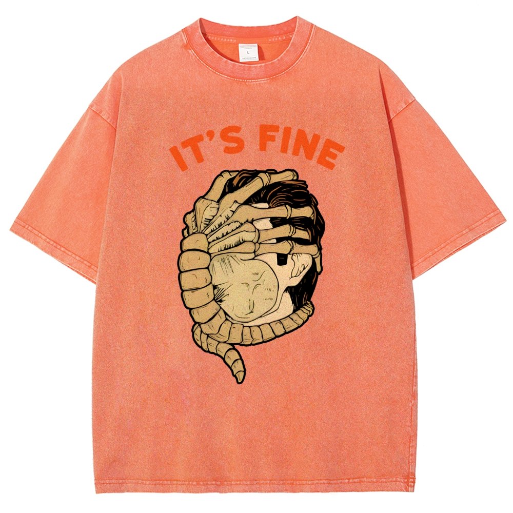 It’S Fine Vintage Distressed T-shirt