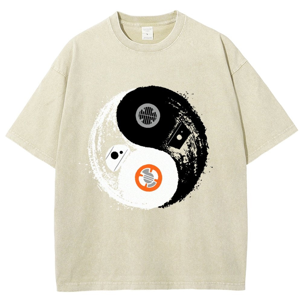 Robot Balance Vintage Distressed T-shirt
