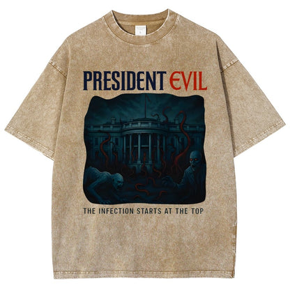 President Evil Vintage Distressed T-shirt