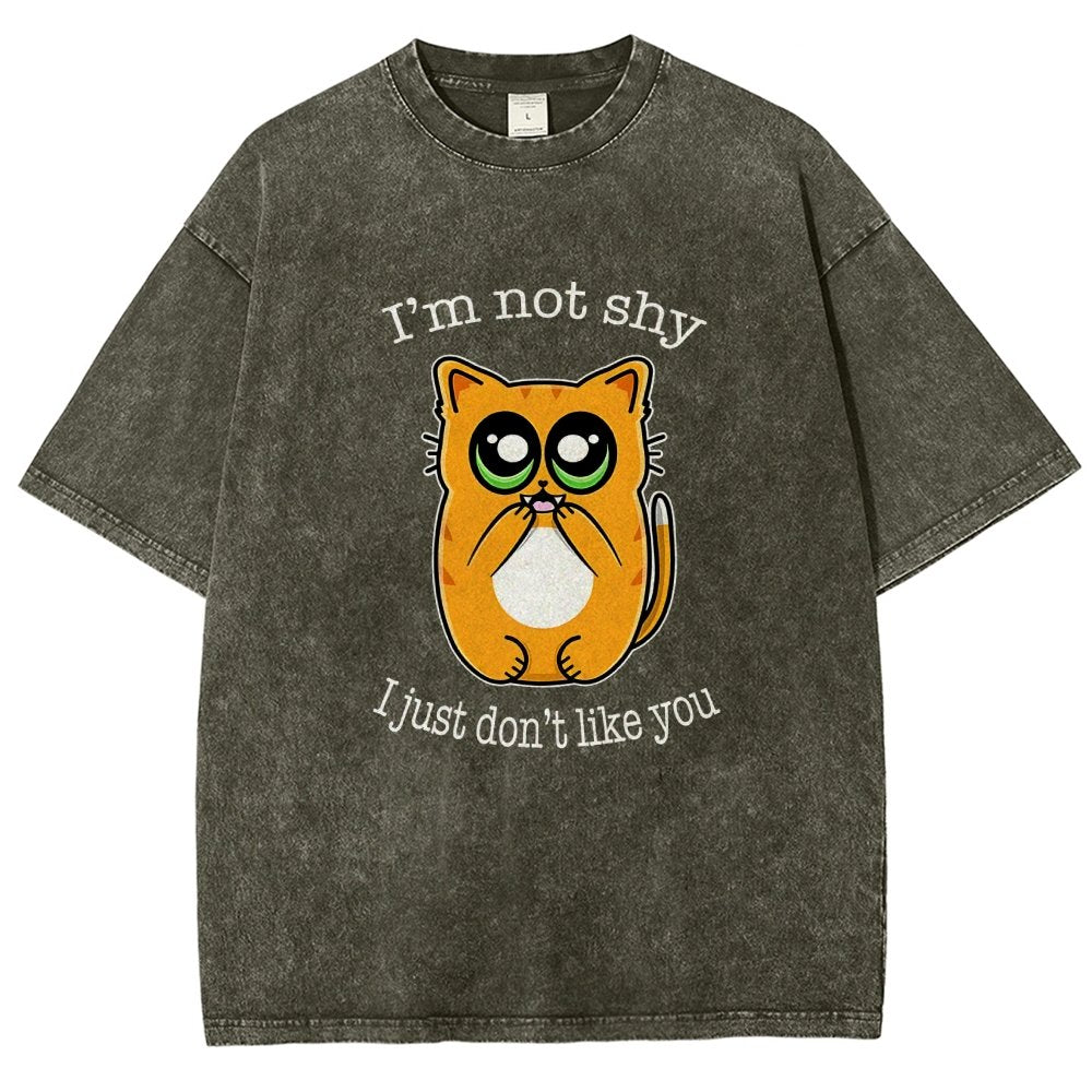 Not Shy Vintage Distressed T-shirt