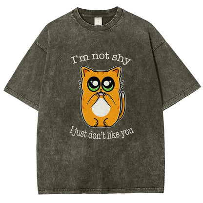 Not Shy Vintage Distressed T-shirt
