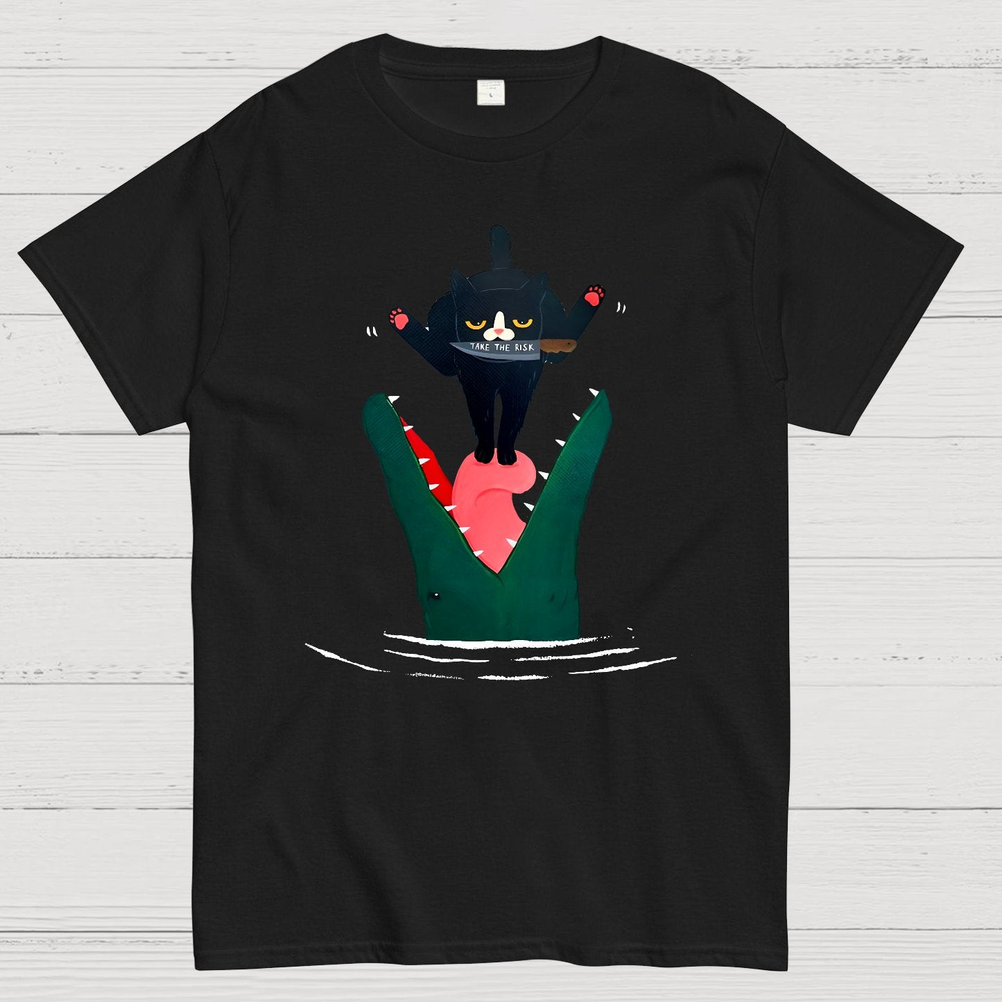 Funny Black Cat Geek T-Shirt