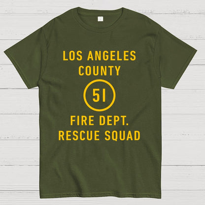 Emergency - Los Angeles County Fire Dept. Squad 51 Geek T-Shirt