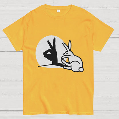Funny Rabbit Hand Shadow Puppets Bunny Figure Pop Art Geeky T-Shirt