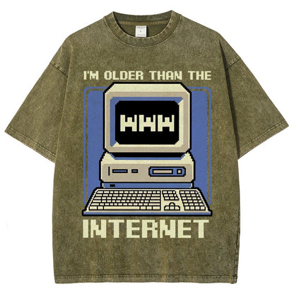 Older Than The Internet Vintage Distressed T-shirt