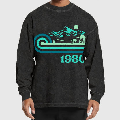 Retro Vintage Base Washed Long Sleeve Tee
