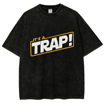 It's A Trap Vintage Distressed T-shirt