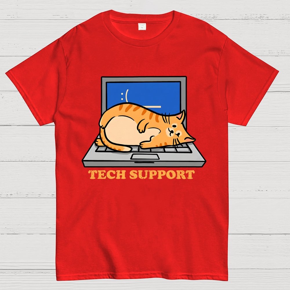 Cat Tech Support Geek T-Shirt