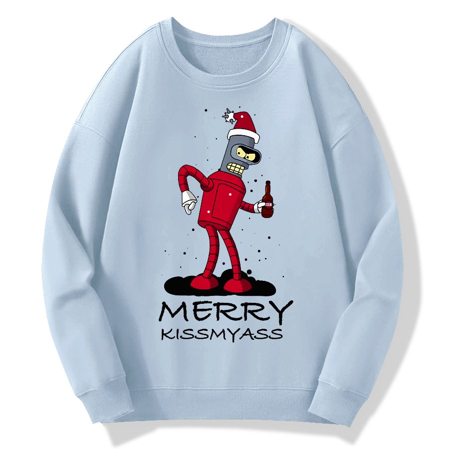 Merry Kissmyass Geek Cotton Sweatshirt
